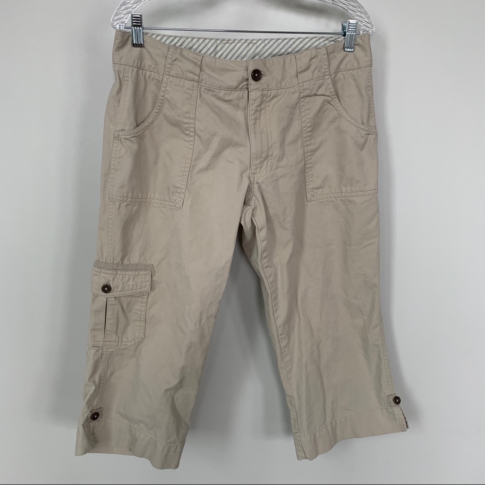 Carhartt 100% Cotton Khaki Cargo Capri Pants Size 10